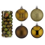 SET 56 PVC BALLS 6CM OLIVE GREEN
