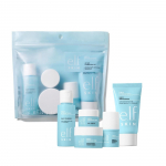 e.l.f. SKIN Jet Set Hydration mini nahahoolduskomplekt, reisikomplekt, puhastaja, palsam, kreem, silma- ja &ouml;&ouml;kreem