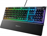 SteelSeries Apex 3 m&auml;nguklaviatuur 10 tsooni RGB valgustusega ja magnetilise k&auml;etoega
