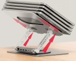 Unitek Adjustable laptop stand + USB-C HDMI hub Unitek D1109B01 PD 100W
