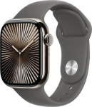Apple Smartwatch Apple Watch 10 GPS + Cellular 46mm Natural Titanium S/M Szary  (MWY93QF/A)