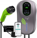 Qoltec Charging station EV 2w1 Typ2 | 22kW | Wi-Fi | TUYA | LCD | RFID |3 fazy | Wallbox | 5m