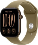 Apple Smartwatch Apple Watch seria 12 GPS+Cellular, koperta 42 mm z aluminium w kolorze ciemnego br�zu, pasek sportowy w kolorze oliwki - rozmiar M/L (195951231358)