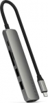 Satechi 6-in-1 USB-C Slim Multiport Adapter (USB-C, 2x USB-A, 4K HDMI, czytnik kart micro/SD) (szary)