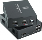 Levelone HDMI over Cat.5/6 Extender kit 4K, 100m  schwarz