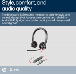 Poly HP Poly Blackwire 3320 Stereo Microsoft Teamsi sertifitseeritud USB-C peakomplekt +USB-C/A adapter