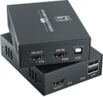Levelone HDMI over Cat.5/6 Extender kit 4K, 100m  schwarz