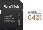 Sandisk m&auml;lukaart microSDXC 64GB Max Endurance + adapter
