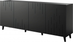 Cama Meble BARI chest of drawers 200x42x82 black matt