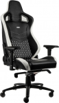 Noblechairs Fotel Noblechairs EPIC z prawdziwej sk&oacute;ry - czarny/biały/czerwony (GAGC-034)