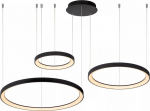 Lucide Lampa wisząca Lucide Nowoczesna lampa wisząca Vidal do pokoju LED 120W czarna
