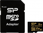 Silicon Power m&auml;lukaart microSDHC 32GB High Endurance + adapter