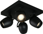 Lucide Lampa sufitowa Lucide Sufitowa lampa kierunkowa Preston ruchoma do jadalni czarna