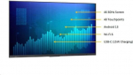 Elotouch Prestigio Solutions Multiboard PSMB000L655 Light Series, 65'' UHD 4k, Android 13, Dual Wi-Fi, 40TP, touch pen