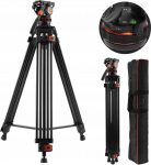 KF Profesjonalny Statyw Filmowy do Filmowania VIDEO Głowica Olejowa K&F 192cm / KF09.147