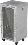 Lanberg 19-inch 22U floor-standing rack cabinet, 600x600, glass door, LCD (flat-pack), grey