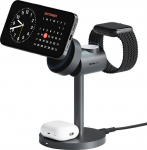 Aukey Wireless charger MagFusion 3 in 1 Aukey LC-MC311, 15W Qi2 (gray)