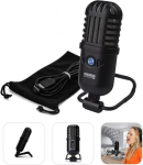 Reloop Mikrofon pojemnościowy sPodcaster Go w zestawie statyw i pokrowiec one size