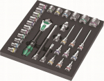 Wera Zestaw narzędzi Wera Wera 9722 foam insert 8000 C Zyklop 1/2 ratchet set 1, 31 pieces, tool set (black/grey, ratchet and socket set, in foam insert for workshop trolley)