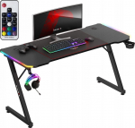 Huzaro Biurko Huzaro Hero 3.3 RGB Czarne 140 cmx60 cm