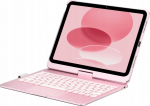 4Kom.pl Etui Typecase Flexbook Touch       z klawiaturą do iPad 11'' (A16) 2025 / iPad 10.9'' 2022 jasno r&oacute;żowy