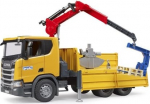 Bruder Vehicle Scania Super 560R Truck with crane and pallets