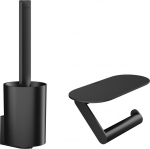 Hansgrohe WC-harja ja WC-paberihoidja komplekt WallStoris 27969670, matt must