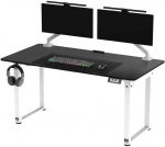 Ultradesk Biurko Ultradesk Biurko dla gracza QUEST, 140x70cm, 72-120cm, biały-czarny