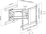 Inline &reg; Premium Aluminium Wall Mount, for Flat TV (37-80''), max. 70kg, white
