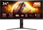 AOC G4 CU34G4 PC lamekuvar 86,4 cm (34") 3440 x 1440 pikslit Wide Quad HD LED Must, Punane