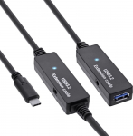 Inline InLine&reg; USB 3.2 Gen.1 active extension, USB-C male to USB-A female, 15m