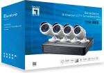 Levelone DSK-8001 zestaw do monitoringu wideo przewodowy 8 kan.
