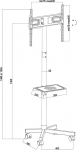 Maclean Mobile TV stand 32-55' MC-949