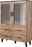 Cama Meble Cama display cabinet LOTTA 2D4D wotan oak + mat black