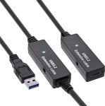 Inline InLine&reg; USB 3.2 Gen.1 active extension, USB-A male to USB-C female, 15m