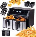 Eldom FRYTKOWNICA BEZTŁUSZCZOWA AIR FRYER ELDOM PODW&Oacute;JNA 9L DWUKOMOROWA+SUSZARKA