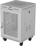 Lanberg 19-inch 15U floor-standing rack cabinet, 600x800, perforated door, LCD (flat-pack), grey