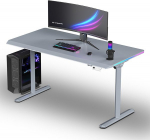 Ultradesk Biurko Ultradesk Biurko dla gracza QUEST, 140x70cm, 72-120cm, szary-szary