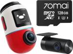70Mai Omni X800 4K set Czerwona + karta 70mai SD 128GB