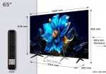 TCL P7K 65P7K teler 165,1 cm (65") 4K Ultra HD Nutiteleri funktsioon WiFi Metallik 450 cd/m&sup2;