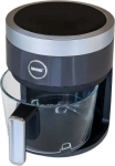 Unold hot air fryer glass 58695 (stainless steel (brushed)/black, 1,200 watts)