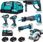 Makita Zestaw narzędzi Makita TOOL SET DLX6135TX1 3X5 AH 18V