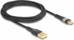 Delock Kabel USB Delock DeLOCK Kabel USB 2.0 Typ-A, męski na USB Type-C, męski, z funkcją szybkiego ładowania 60 W, przezroczysty, 2 m