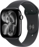 Apple Watch Series 11 (2025) GPS 46mm Jet Black Alu Case, Black Sport Band M/L EU MEUX4
