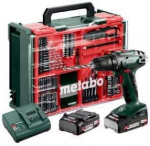 Noname METABO.SCREWDRIVER BS 18 SET 2x2.0 Ah + 74 ACC CASE