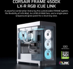 Corsair Case FRAME 4500X LXR RGB White Mid Tower ATX