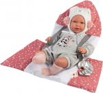 Peterkin Llorens 74136 Lalka bobas płacząca Mimi 42 cm z nosidełkiem