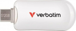 Verbatim Pendrive Verbatim Plectra 512GB USB-C   biały/white 30231
