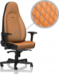 Noblechairs Fotel Noblechairs ICON z prawdziwej sk&oacute;ry - koniak/czarny (GAGC-091)