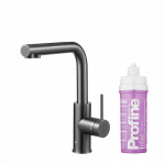 KFA Bateria kuchenna KFA KFA bateria kuchenna z funkcją filtracji wody DUERO PURE BASIC + zestaw filtrujący PROFINE LILAC S, gun metal grey 6623-915-61